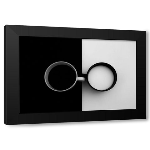 Opposites attract Black Modern Wood Framed Art Print by Gradinaru, Carmen