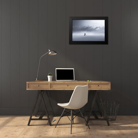 The Way Back Black Modern Wood Framed Art Print by Sattar, Mohammed