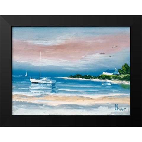 Rivages I Black Modern Wood Framed Art Print by Flanet, Frederic