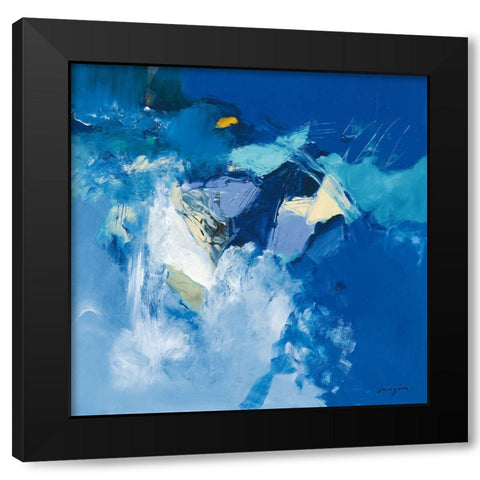 Bleu Black Modern Wood Framed Art Print with Double Matting by Magis, Pascal