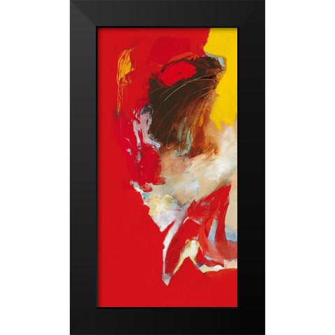 Triptyque rouge I Black Modern Wood Framed Art Print by Magis, Pascal