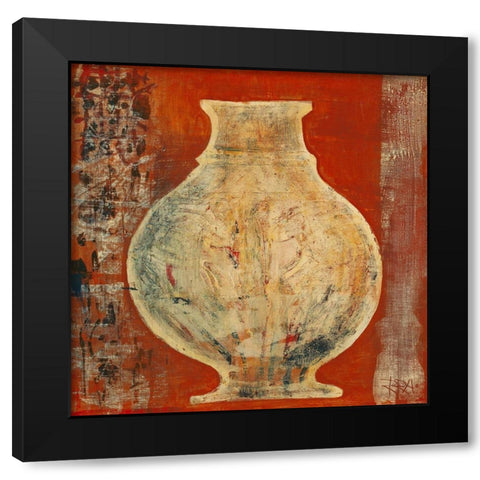 Vase Black Modern Wood Framed Art Print with Double Matting by Richter-Armgart, Rose