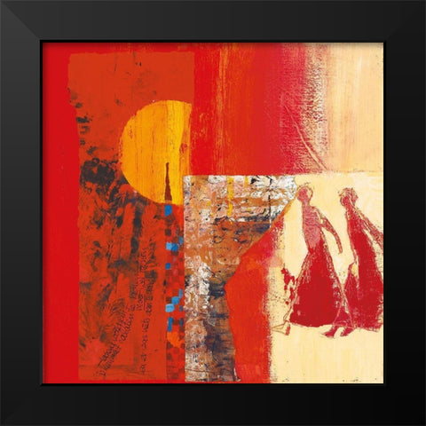 Figurativ I Black Modern Wood Framed Art Print by van Ginkel, Marjolijn