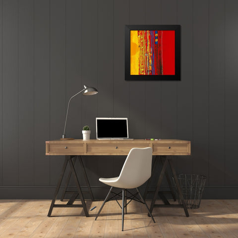 Abstrakt II Black Modern Wood Framed Art Print by van Ginkel, Marjolijn