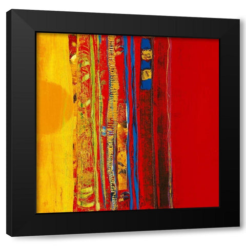 Abstrakt II Black Modern Wood Framed Art Print by van Ginkel, Marjolijn
