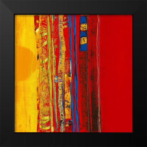 Abstrakt II Black Modern Wood Framed Art Print by van Ginkel, Marjolijn