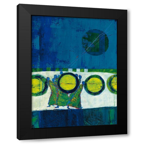 Moonlight Shadow Black Modern Wood Framed Art Print with Double Matting by van Ginkel, Marjolijn