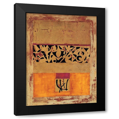 Vamedeva Black Modern Wood Framed Art Print with Double Matting by Richter-Armgart, Rose