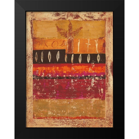 Tatpurusha Black Modern Wood Framed Art Print by Richter-Armgart, Rose