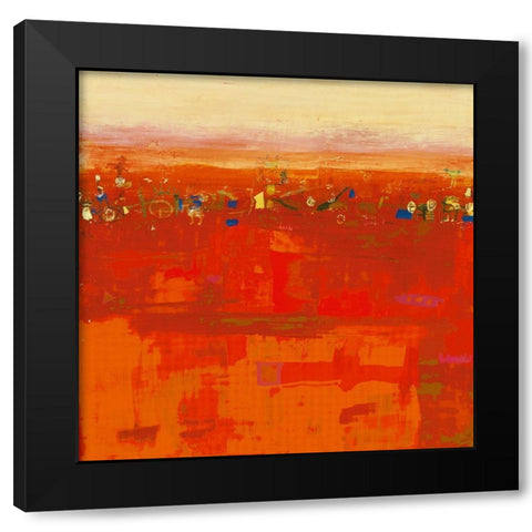 Red Landscape Black Modern Wood Framed Art Print with Double Matting by Richter-Armgart, Rose
