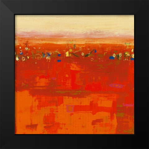 Red Landscape Black Modern Wood Framed Art Print by Richter-Armgart, Rose