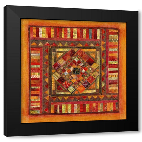 Tapisserie III Black Modern Wood Framed Art Print with Double Matting by Maugeri, Valerie