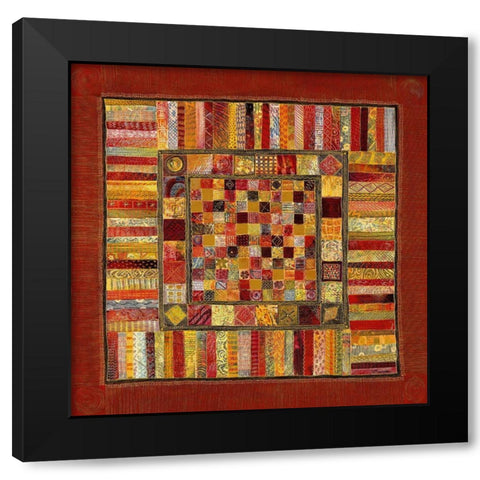 Tapisserie IV Black Modern Wood Framed Art Print with Double Matting by Maugeri, Valerie