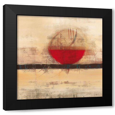 La danse du cercle I Black Modern Wood Framed Art Print with Double Matting by Becam, Carole