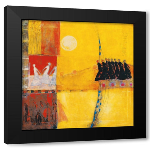 Far Away Black Modern Wood Framed Art Print by van Ginkel, Marjolijn