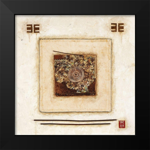 White Rectangle Black Modern Wood Framed Art Print by Thiry, Diana