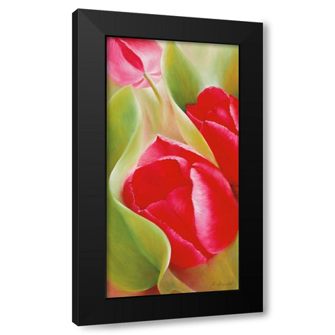 Tulpen I Black Modern Wood Framed Art Print by Schmucker, Annette