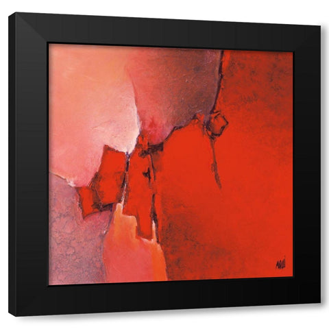 Ecarlate Black Modern Wood Framed Art Print with Double Matting by Marchi