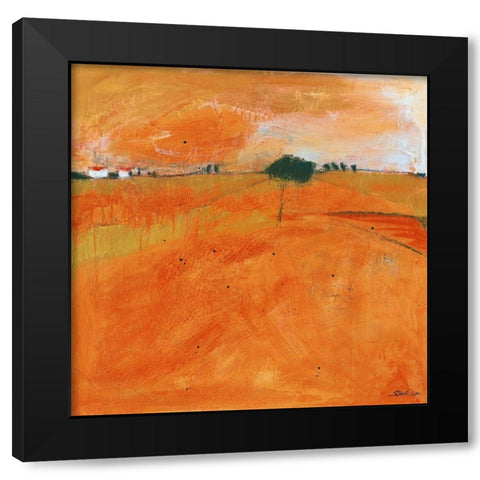Landscape I Black Modern Wood Framed Art Print with Double Matting by Scherk, Gabriele