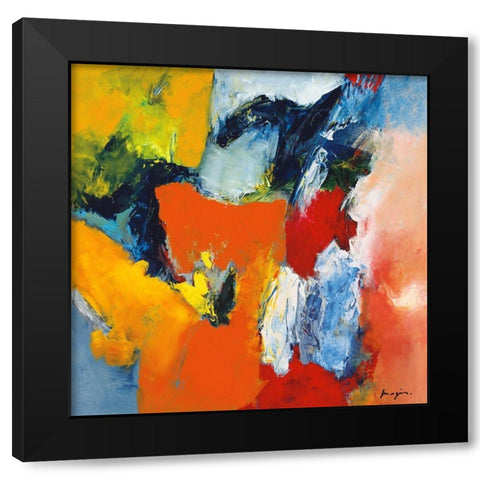 Tutti Frutti Black Modern Wood Framed Art Print with Double Matting by Magis, Pascal