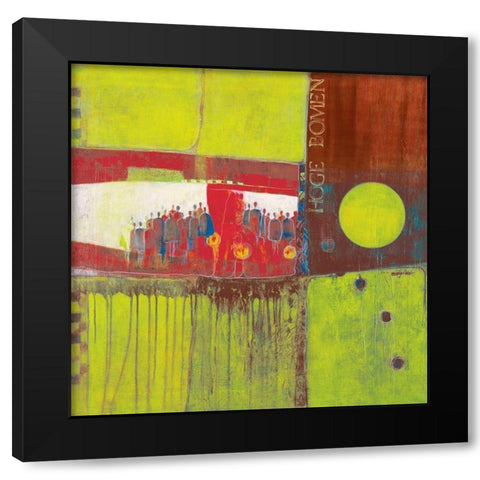 Congregation Black Modern Wood Framed Art Print by van Ginkel, Marjolijn