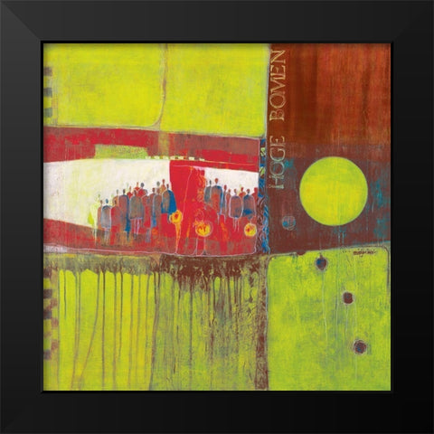 Congregation Black Modern Wood Framed Art Print by van Ginkel, Marjolijn