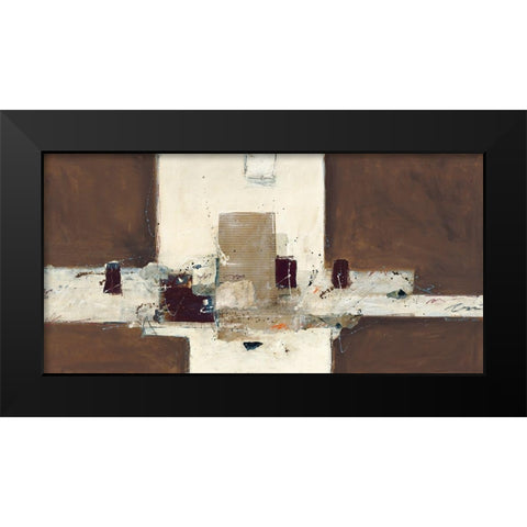 Abstrakt VIII Black Modern Wood Framed Art Print by van der Werf, Ron