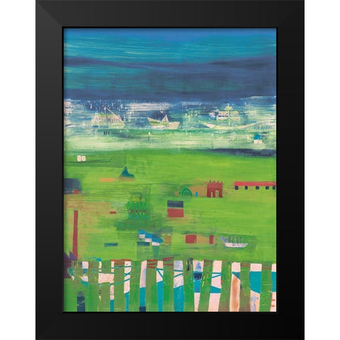 At the Seaside Black Modern Wood Framed Art Print by Richter-Armgart, Rose