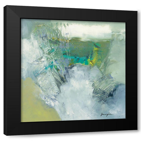 Variations abstraites VIII Black Modern Wood Framed Art Print with Double Matting by Magis, Pascal