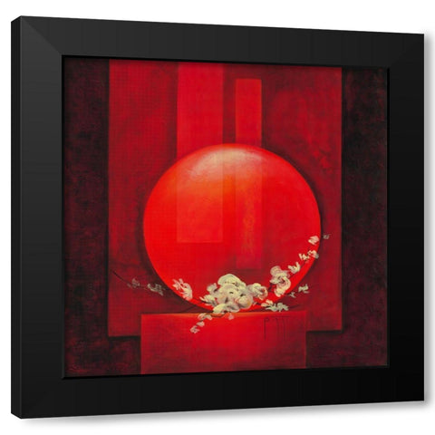 Offrande I Black Modern Wood Framed Art Print with Double Matting by Triki, Bernadette