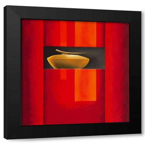 Repos Black Modern Wood Framed Art Print by Triki, Bernadette