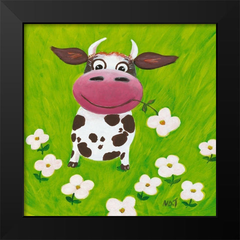 Dans le pre Black Modern Wood Framed Art Print by NAT