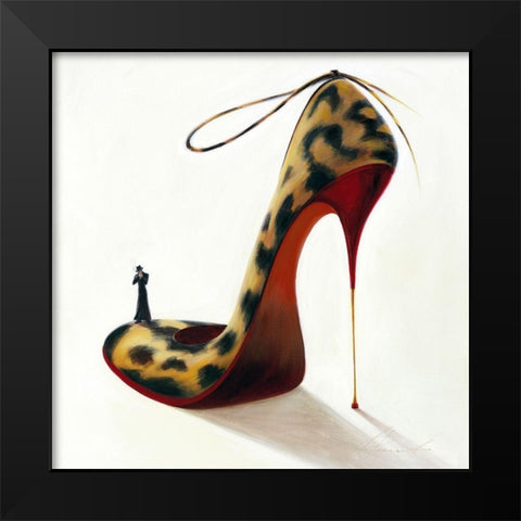 Highheels - Wild Passion Black Modern Wood Framed Art Print by Panasenko, Inna