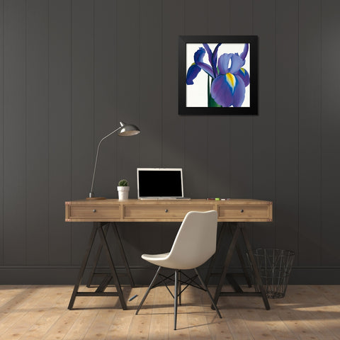 Iris Black Modern Wood Framed Art Print by Andrew, Stephanie