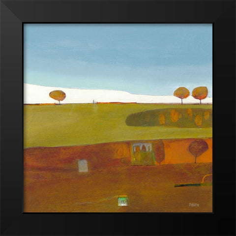 Moorland at Cartwell Black Modern Wood Framed Art Print by Frampton, Russell