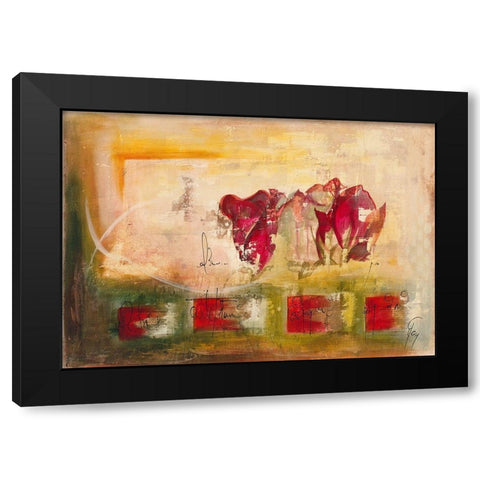 El amore Black Modern Wood Framed Art Print with Double Matting by Leys, Gemma
