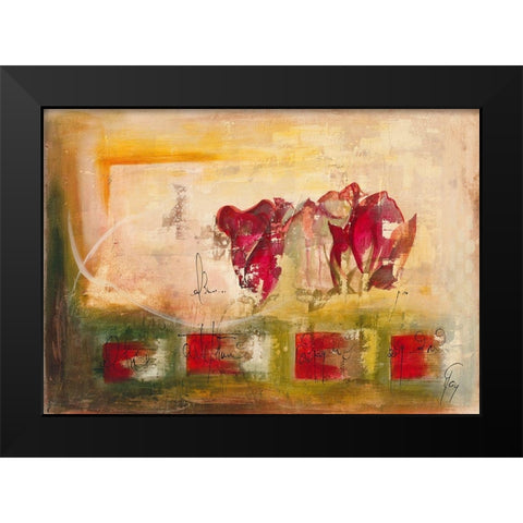 El amore Black Modern Wood Framed Art Print by Leys, Gemma