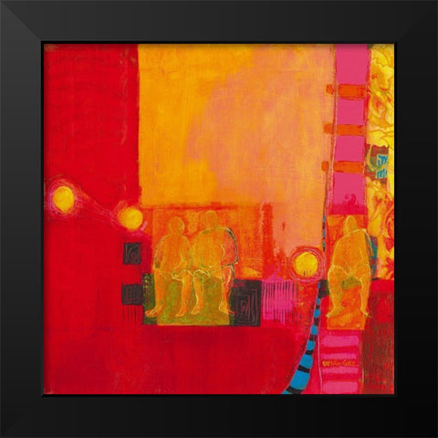 Leuke dingen Black Modern Wood Framed Art Print by van Ginkel, Marjolijn