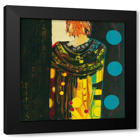 Zij Black Modern Wood Framed Art Print by van Ginkel, Marjolijn