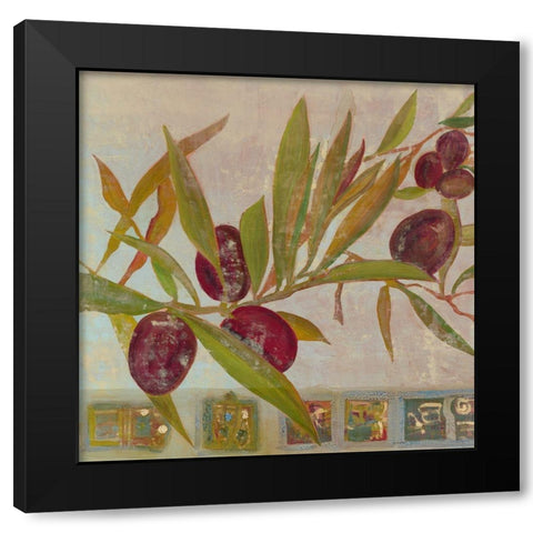 Olive II Black Modern Wood Framed Art Print by Richter-Armgart, Rose