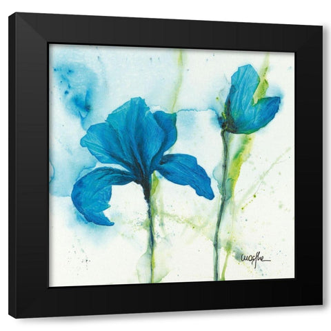 Lys I Black Modern Wood Framed Art Print by Marthe