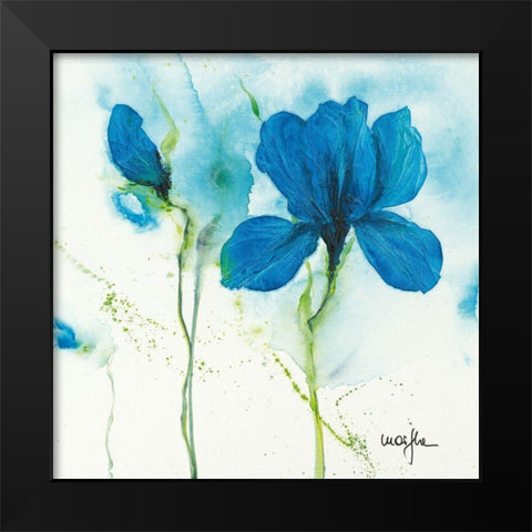 Lys II Black Modern Wood Framed Art Print by Marthe