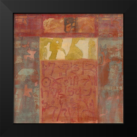 Fragmente II Black Modern Wood Framed Art Print by Richter-Armgart, Rose