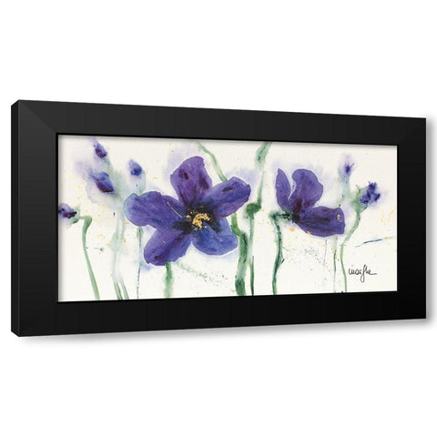 Les Pensees VIII Black Modern Wood Framed Art Print with Double Matting by Marthe