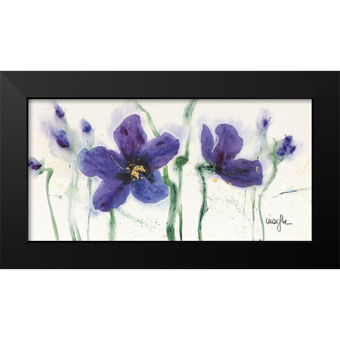 Les Pensees VIII Black Modern Wood Framed Art Print by Marthe