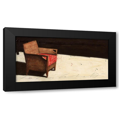 Silenzio Black Modern Wood Framed Art Print with Double Matting by Calvetti, Fabio