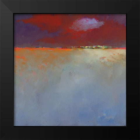 Night is falling Black Modern Wood Framed Art Print by Groenhart, Jan