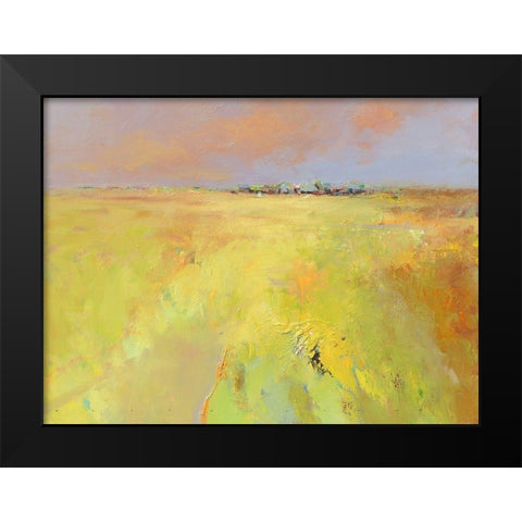 Spring Black Modern Wood Framed Art Print by Groenhart, Jan