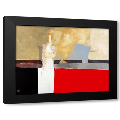 Jeune fille en blanc Black Modern Wood Framed Art Print with Double Matting by Choisy, Christian