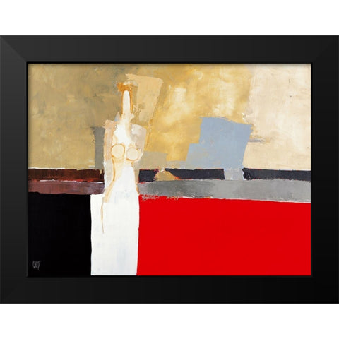 Jeune fille en blanc Black Modern Wood Framed Art Print by Choisy, Christian